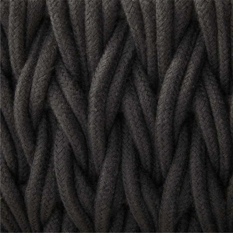 Conway Rectangular Black Cotton Storage Basket Small - Image 4