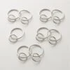 Polished Nickel Curtain Rings Set Of 9