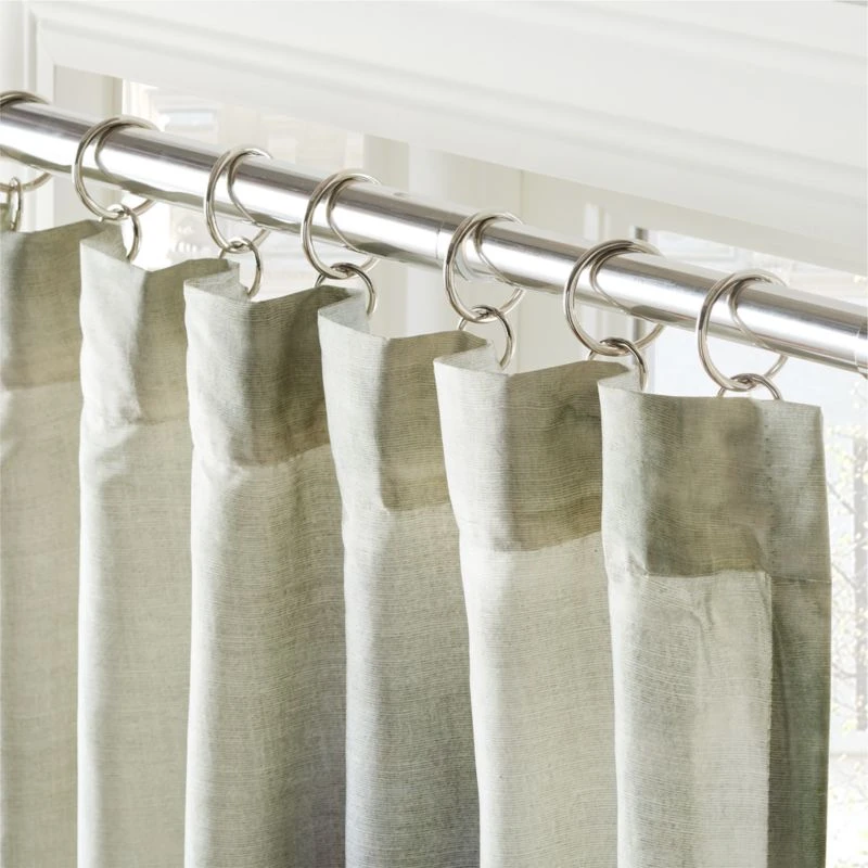 Elysium Green Dupioni Silk Window Curtain Panel 48"x84'' - Image 2