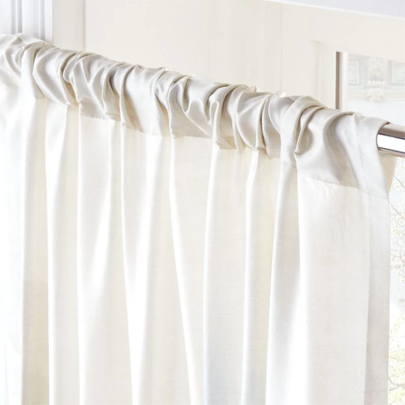 Elysium Neutral Dupioni Silk Curtain Panel 48"x84" - Image 4