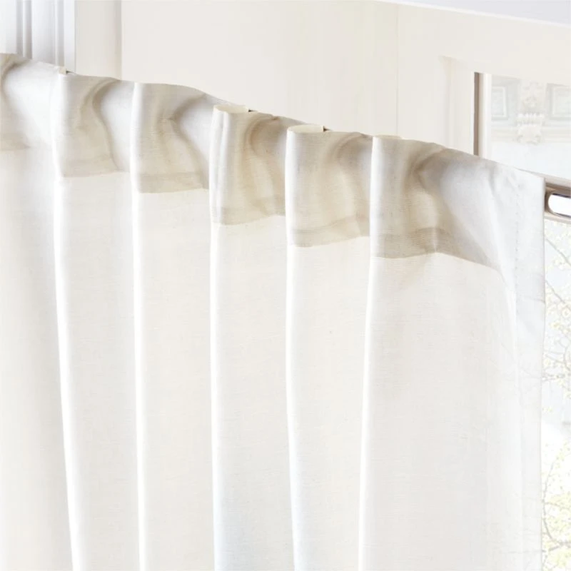 Elysium Neutral Dupioni Silk Curtain Panel 48"x84" - Image 2