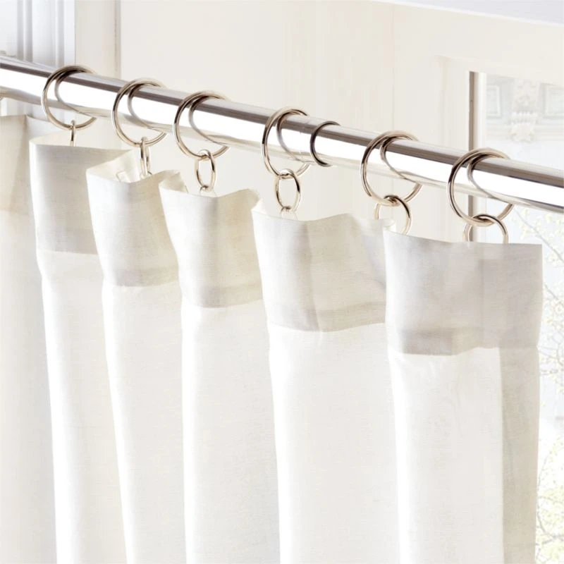 Elysium Neutral Dupioni Silk Curtain Panel 48"x84" - Image 3