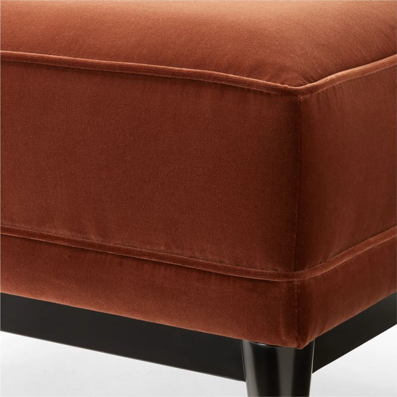 Embassy Bronze Brown Velvet Lounge Chair 314 And Ottoman 310 - Image 7