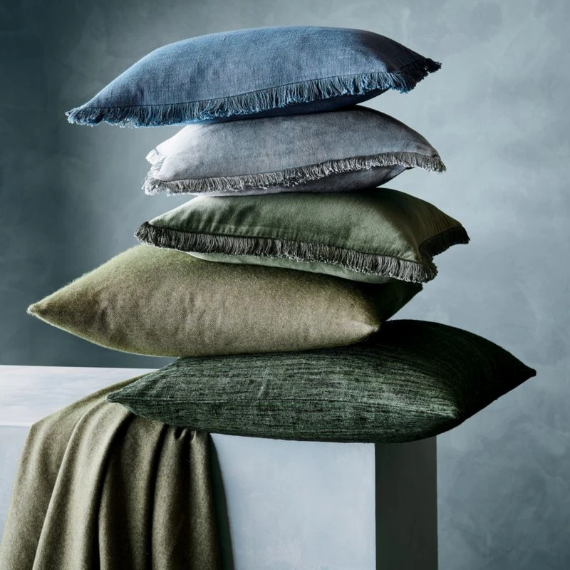 Bettie Forest Green Throw Pillow With Down-Alternative Insert 16" - Image 6