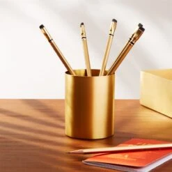 Solid Brass Studio Pencil Cup