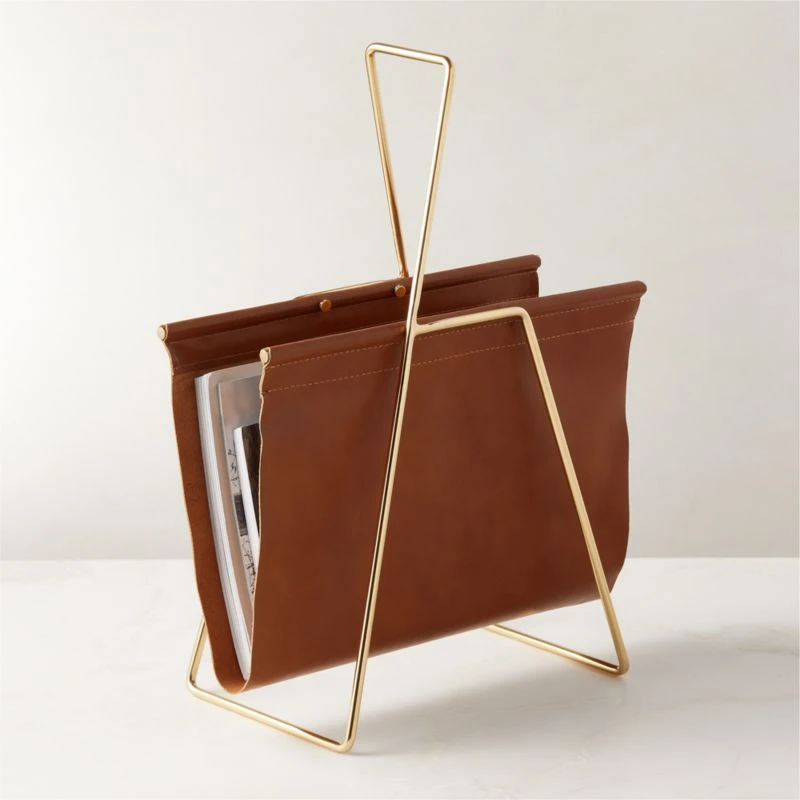 Fallon Leather Magazine Rack - Image 2
