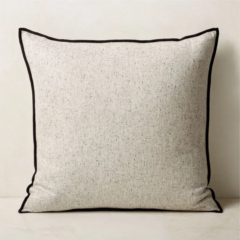 Fay Grey Throw Pillow With Down-Alternative Insert 23''