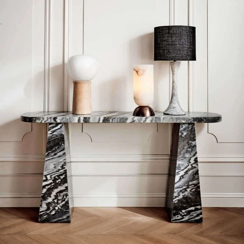 Tria Grey Marble Console Table - Image 2