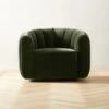 Fitz Channeled Green Velvet Swivel Chair Set Of 2