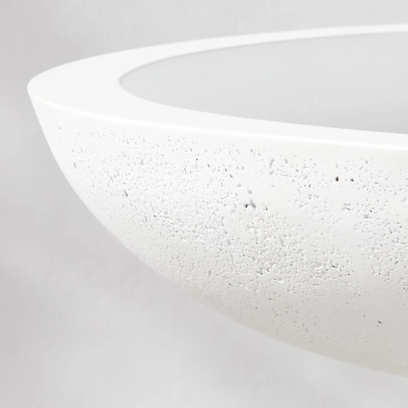 Flatform White Cement Birdbath - Image 2