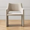 Foley Faux Mohair Grey Dining Armchair