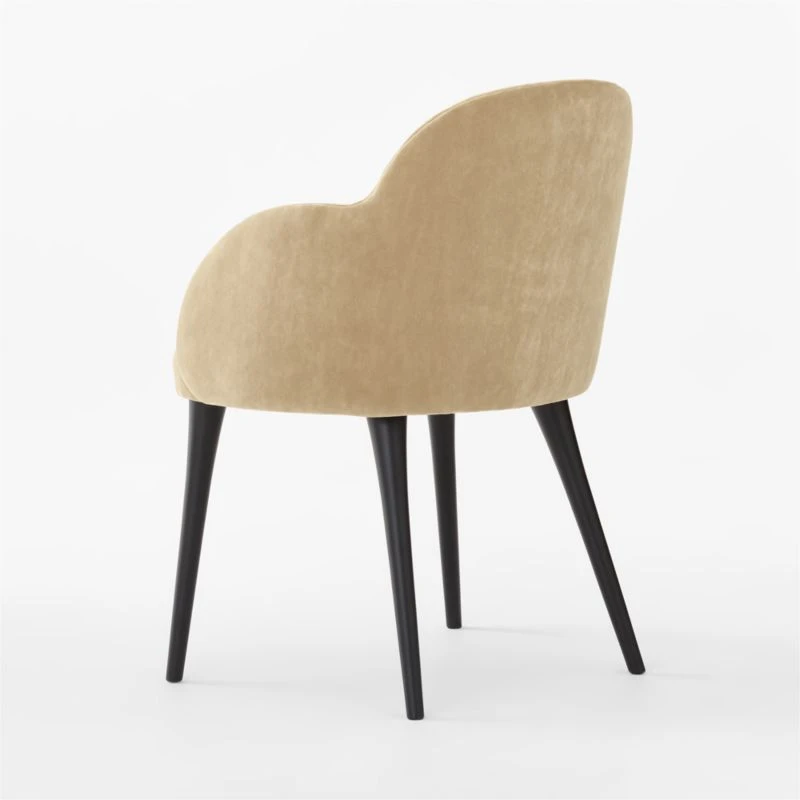 Giulia Camel Velvet Dining Armchair - Image 5