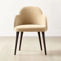 Giulia Camel Velvet Dining Armchair