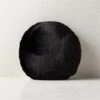 Harlee Round Black Throw Pillow 16"