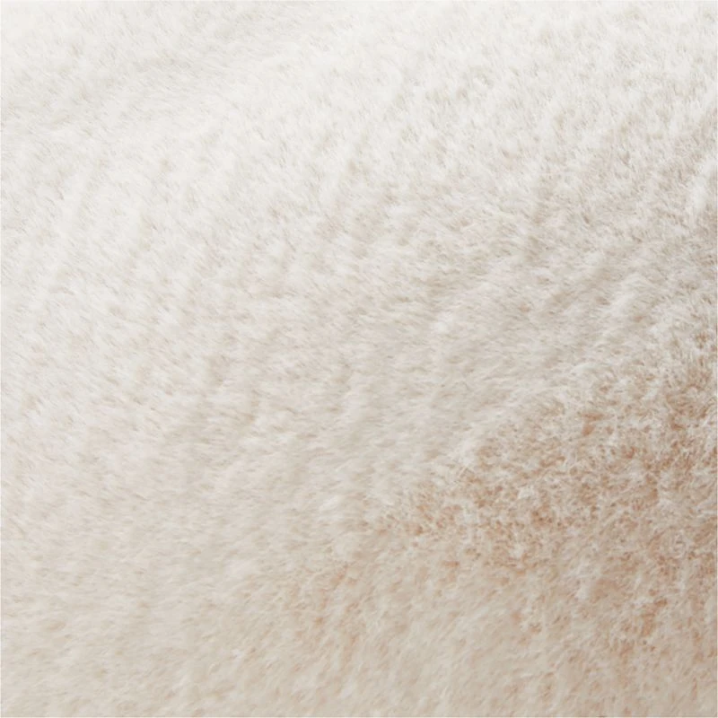 Harlee Round Ivory White Throw Pillow 16" - Image 2