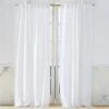 Heavyweight White Linen Curtain Panel
