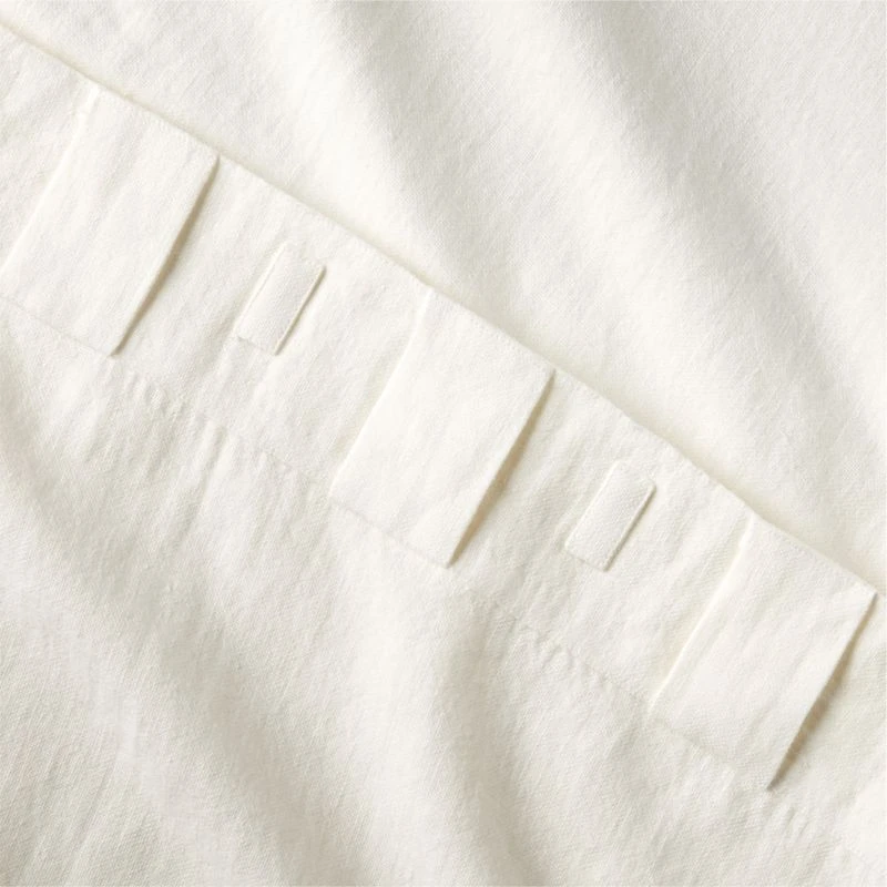 Heavyweight White Linen Window Curtain Panel 48''x84'' - Image 5