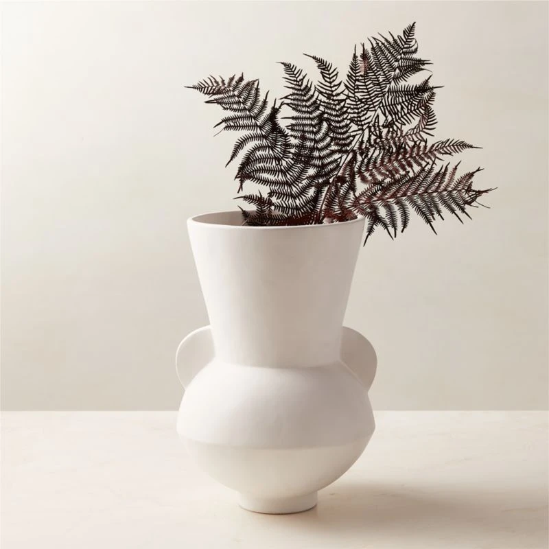 Hydra White Terracotta Vase - Image 2