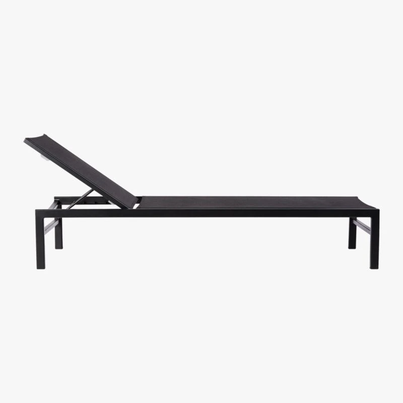 Idle Black Outdoor Sun Lounger - Image 6