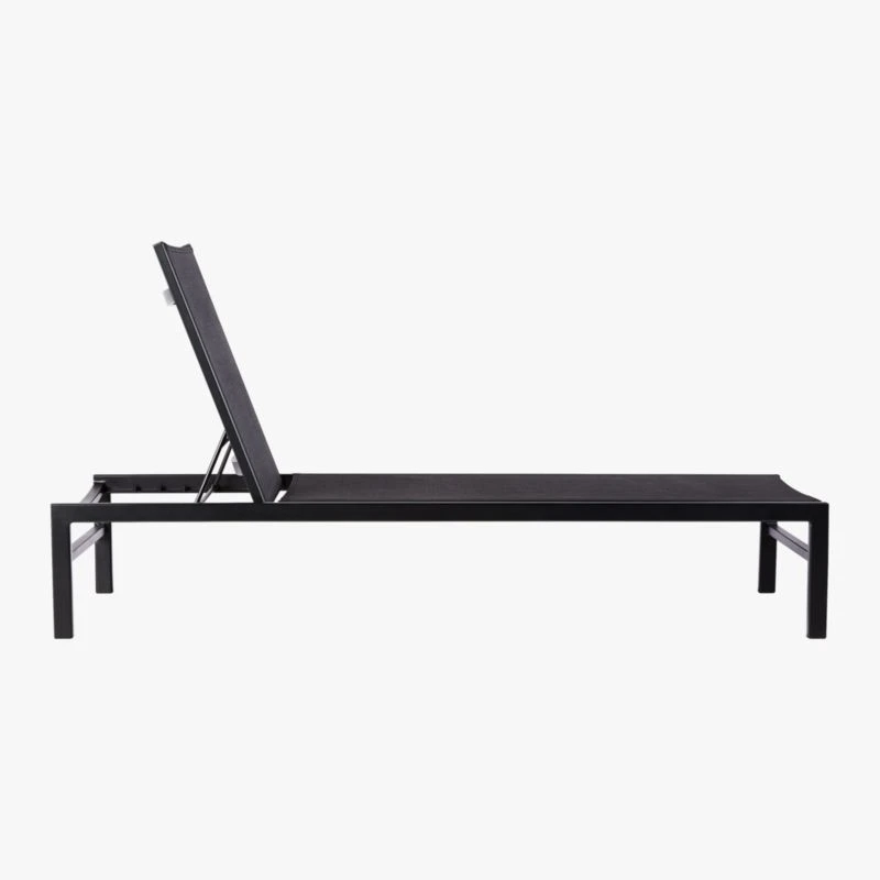 Idle Black Outdoor Sun Lounger - Image 4