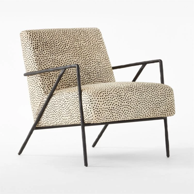 Imogene Dot Hair On Hide Lounge Chair - Image 4