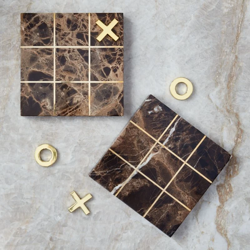 Indah Brown Marble Tic-Tac-Toe - Image 2