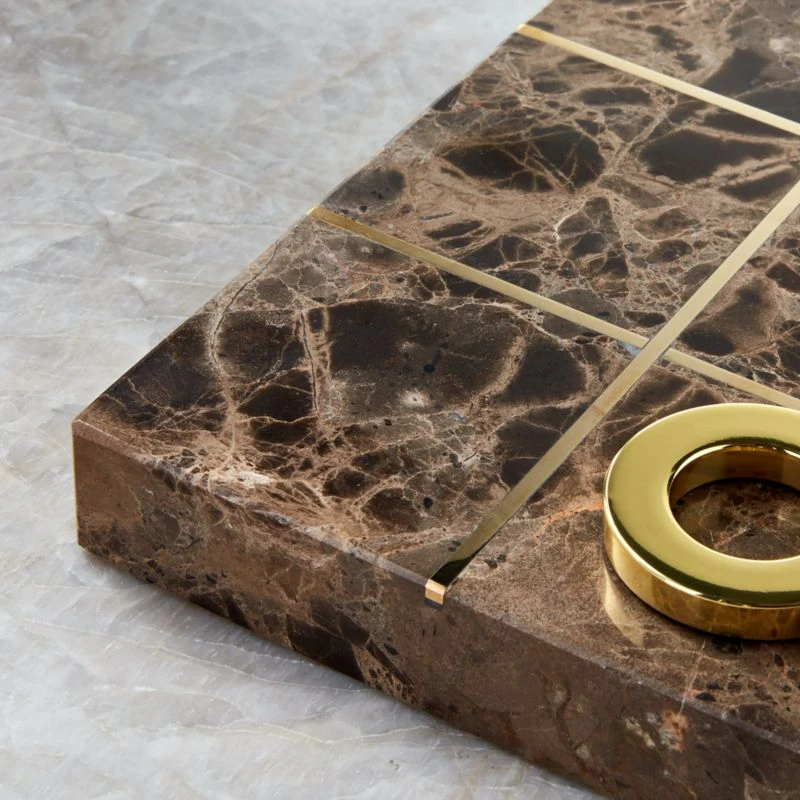 Indah Brown Marble Tic-Tac-Toe - Image 3