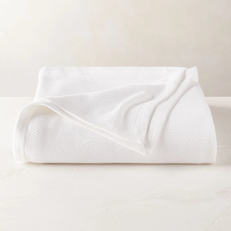 Jasper Organic Cotton Full/Queen Blanket White