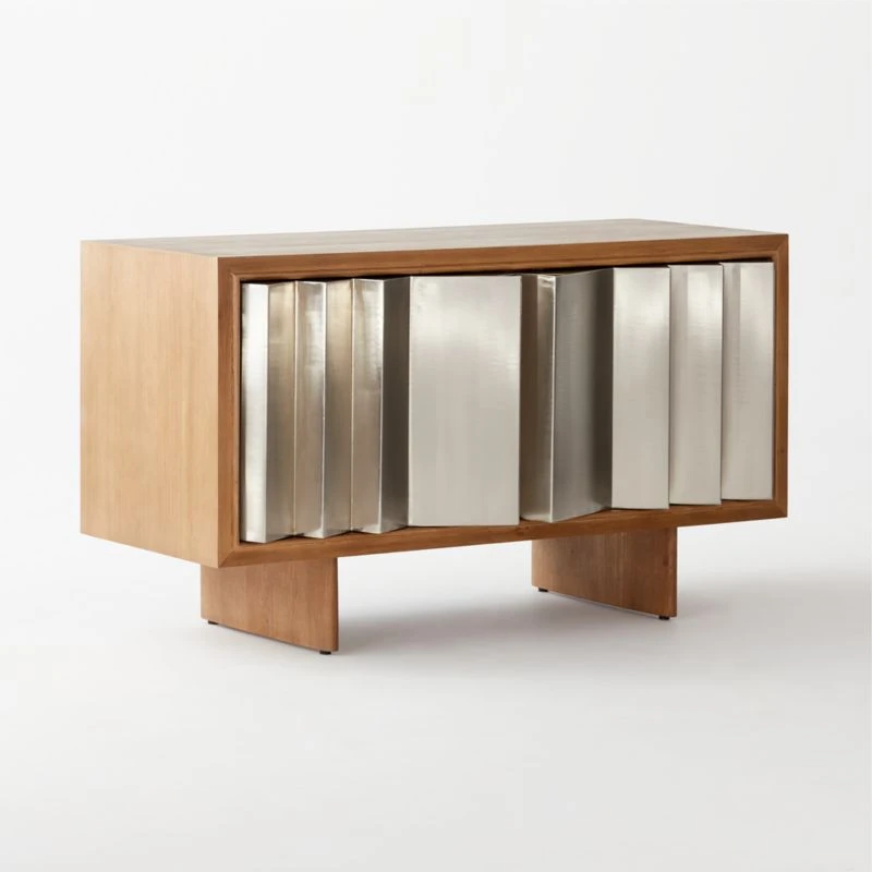 Kibo Steel And Oak Wood Media Console 42.5'' - Image 5