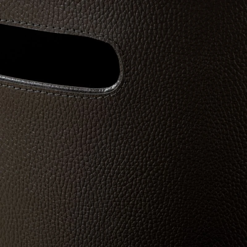 Black Leather Laundry Hamper - Image 3