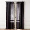EUROPEAN FLAX™-Certified Linen Black Window Curtain Panel 48''x84''