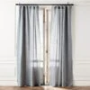 Lead Blue Linen Window Curtain Panel 48''x84''