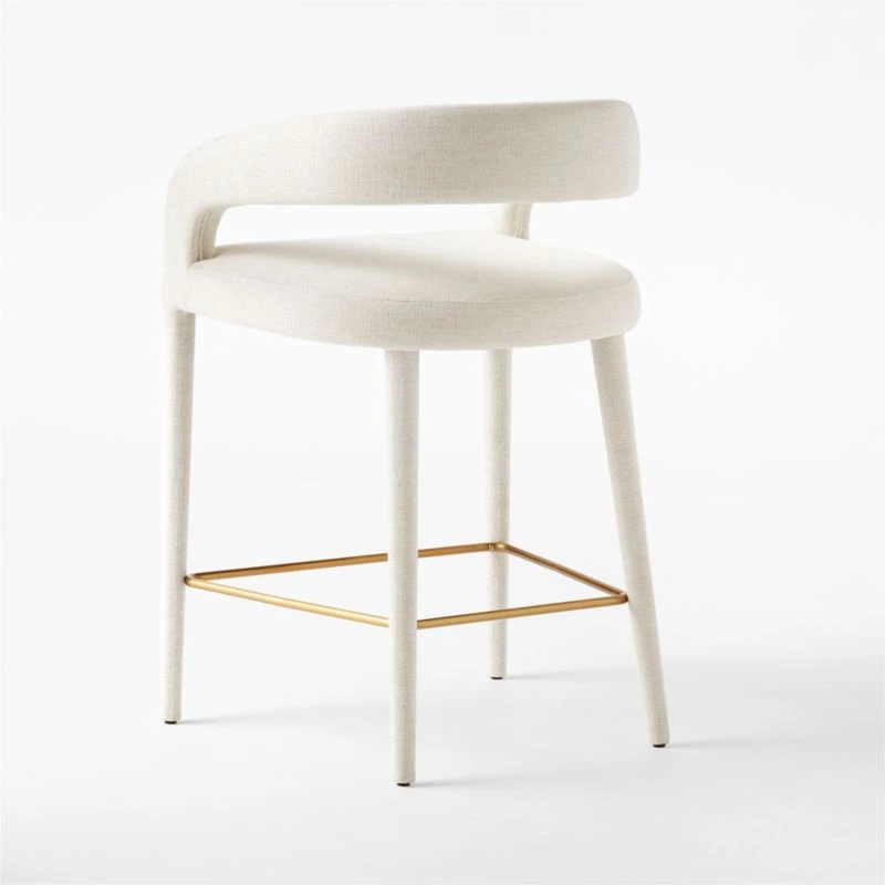 Lisette White Counter Stool - Image 5