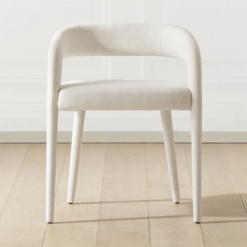 Lisette White Dining Armchair