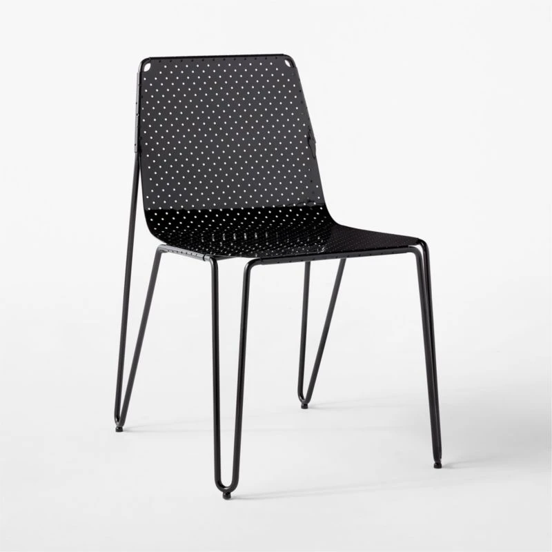 Loch Black Metal Outdoor Dining Chair - Image 3