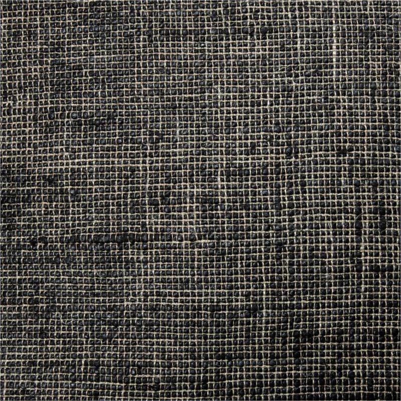 Lox Black Linen Throw Pillow 23" - Image 2