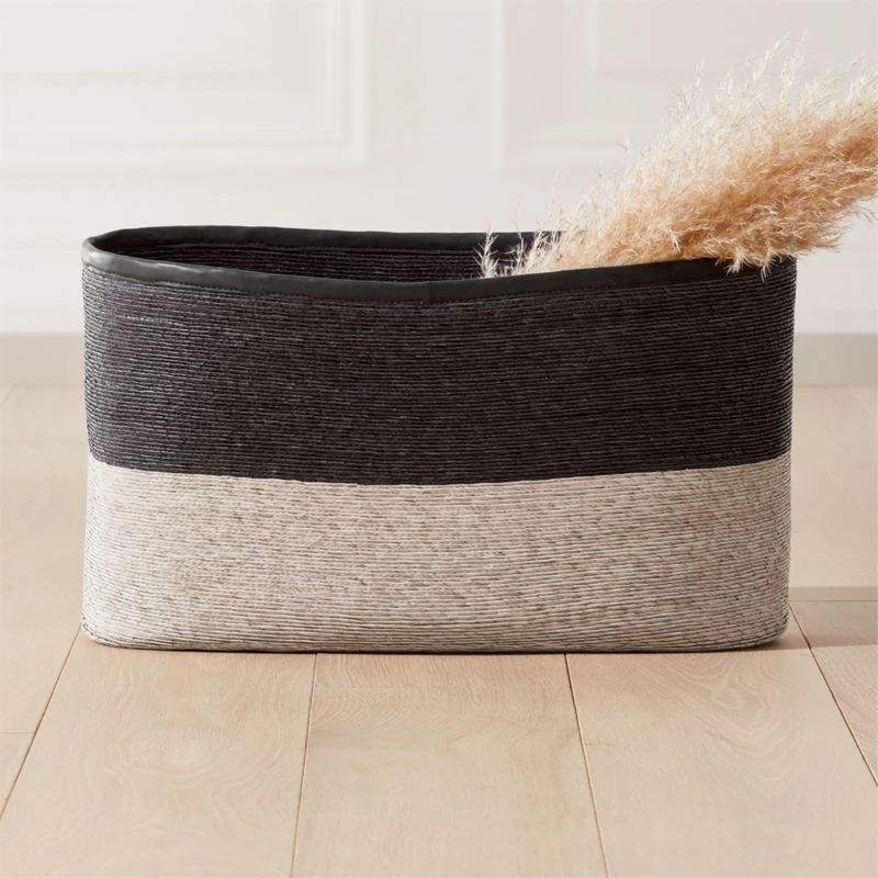 Luna Braided Two-Toned Storage Basket - Image 2