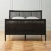 Maeve Black Cane Queen Bed