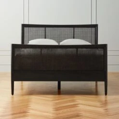 Maeve Black Cane Queen Bed