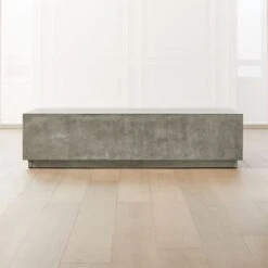 Matter Grey Cement Rectangle Coffee Table
