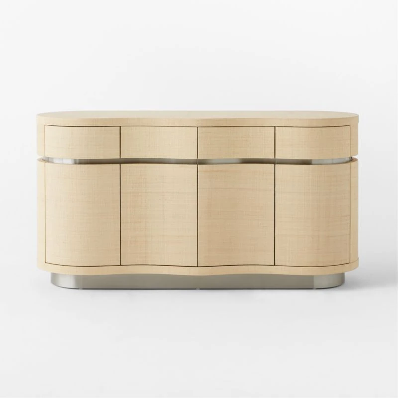 Milbrae Curved Grasscloth Credenza - Image 3