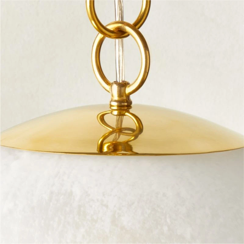 Moon Globe Pendant Light With Brass Chain 14" - Image 3