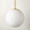 Moon Globe Pendant Light With Brass Chain 21"