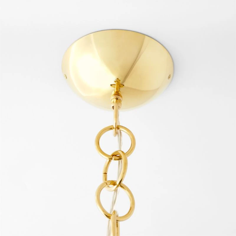 Moon Globe Pendant Light With Brass Chain 14" - Image 4