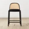 Nadia Black Cane Counter Stool Set Of 2