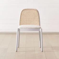 Nadia White Cane Woven Chair