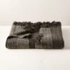 Nala Woven Striped Black Throw Blanket