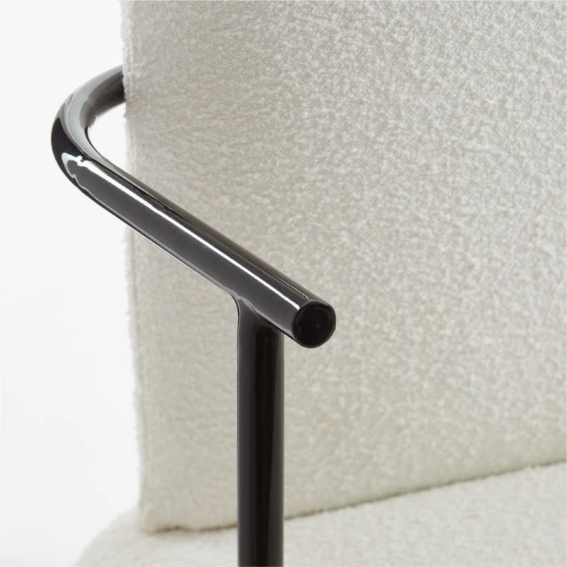 Neli White Boucle Office Chair - Image 6