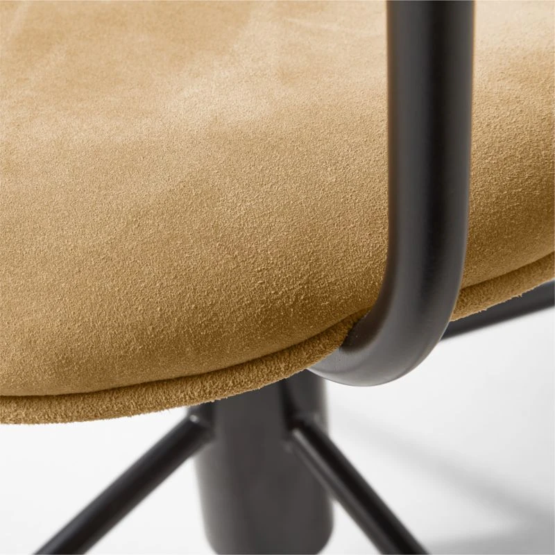 Nyle Suede Office Chair - Image 7