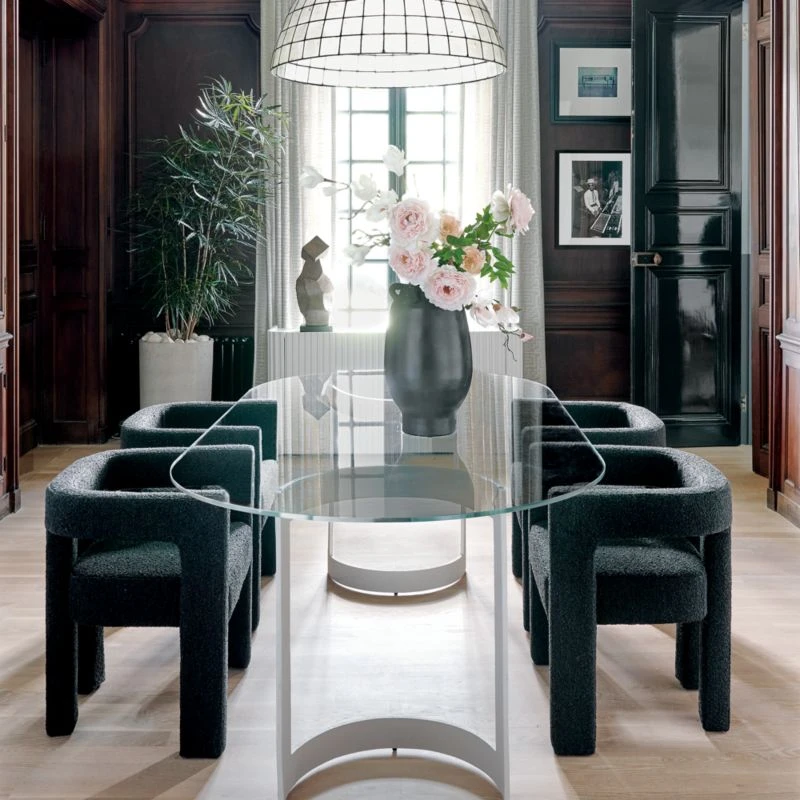 Truffle High-Gloss White Credenza - Image 2